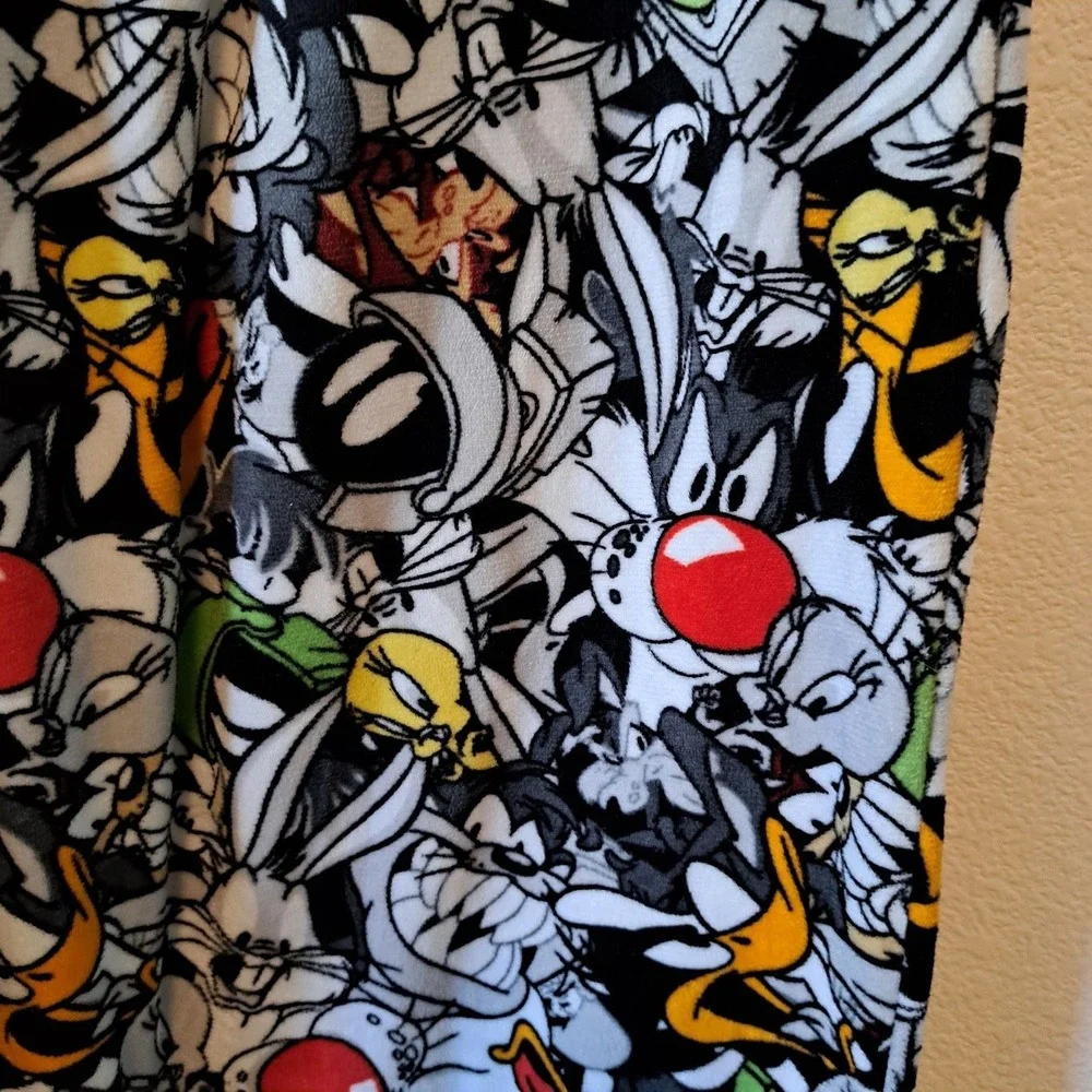Looney Tunes Kids XL Fleece Pajama Pants Bugs Bunny Tweety Marvin The Martian